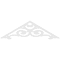 Ekena Millwork Pitch Hurley Architectural Grade PVC Gable Pediment, 60"W x 17 1/2"H x 1"P (7/12) GPP060X018X100HUR - alternate 4